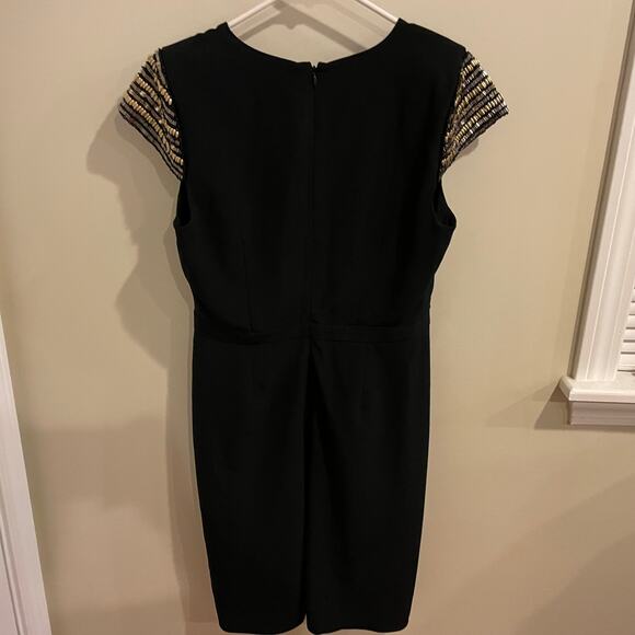 Guess Black Dress with Gold and Silver Beaded Arms Size 12 - Picture 7 of 8